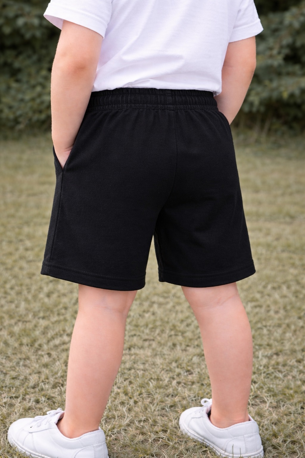 Black Essential Comfort Shorts - View 1